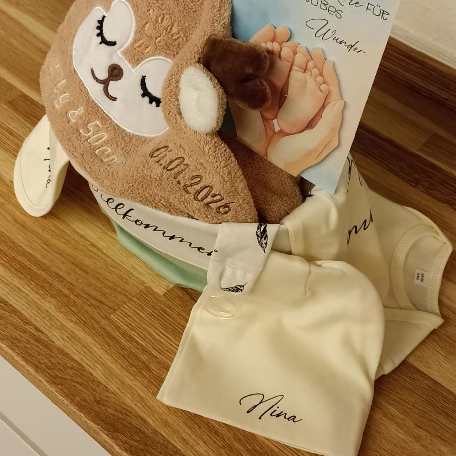 Geschenkset Baby - personalisiertes Geschenkset zur Geburt