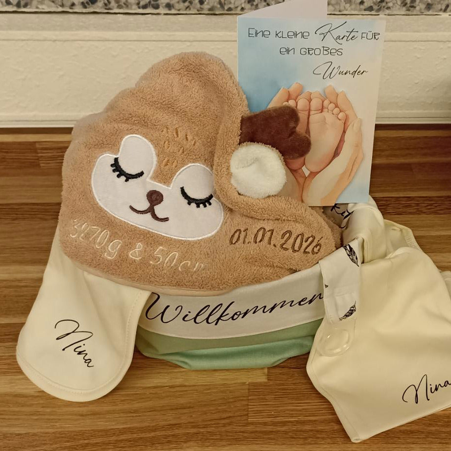 Geschenkset Baby - personalisiertes Geschenkset zur Geburt